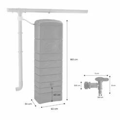 Récupérateur D'eau Mural Chastang 300l Beige Avec Kit Raccord Chéneau Inclus -Pas Cher Verloisia Magasin 64467447468b54.55081113
