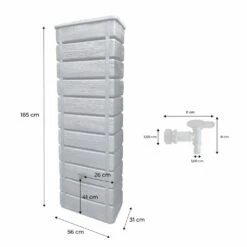 Récupérateur D'eau Mural Grandval 300l Imitation Bois Anthracite Avec Kit Raccord Chéneau Inclus -Pas Cher Verloisia Magasin 646d0e2a0f7782.82518882