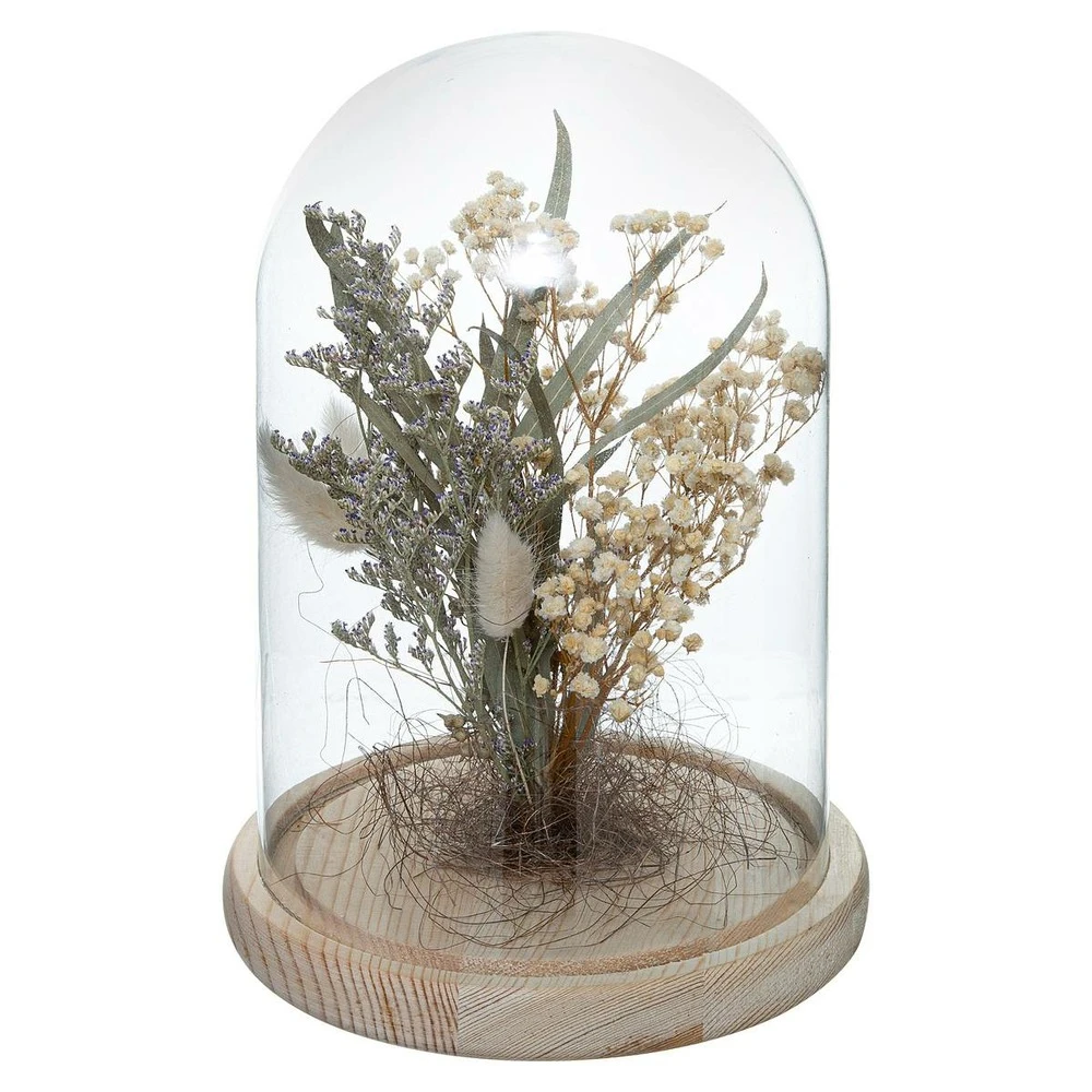 Fleurs Séchées Sous Cloche "folk" H26 Cm 2 Fleurs Séchées Sous Cloche "folk" H26 Cm – Image 2